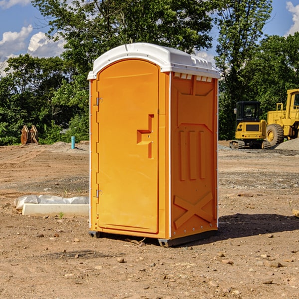 can i customize the exterior of the porta potties with my event logo or branding in Haleyville Alabama